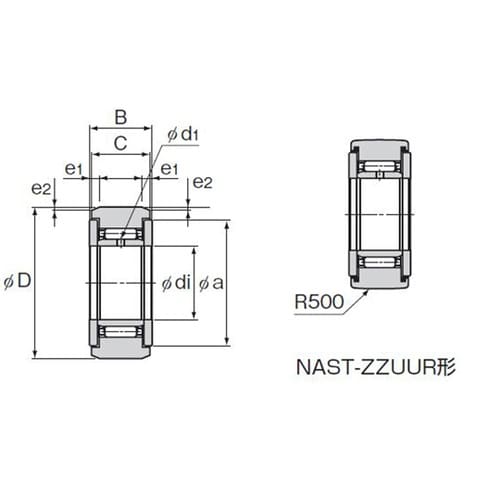 ローラーフォロア NAST17ZZUUR