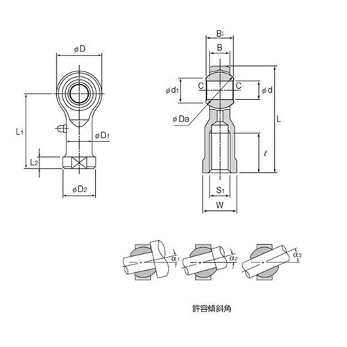 ロッドエンド PHS8L