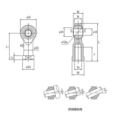 ロッドエンド PHS12