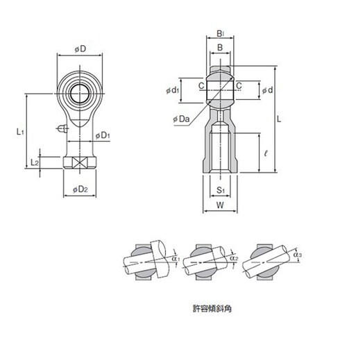 ロッドエンド PHS22