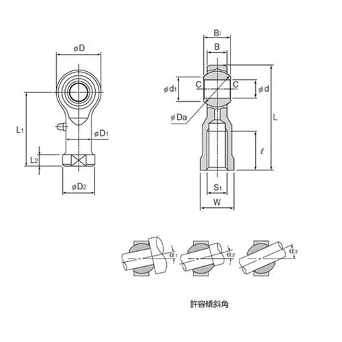 ロッドエンド PHS22L