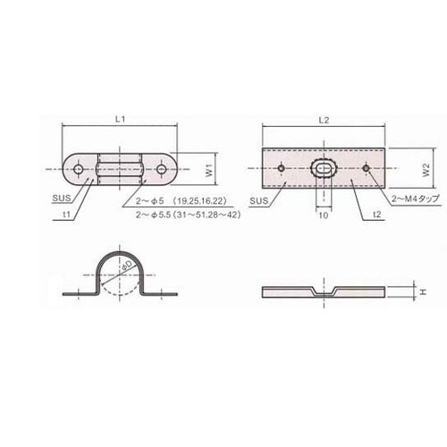 SUSサドルベース 1箱(5組入) SB