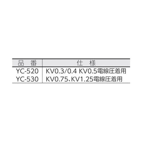 YC530YLYLNコンタクト用手動工具