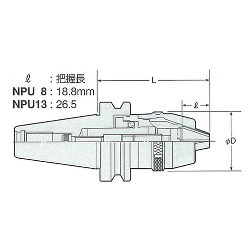 NBT50NPU8−85ドリルチャック
