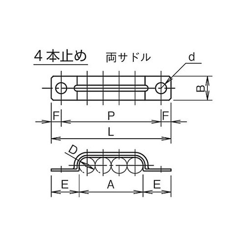 PZ−1214 ケーブル・パイプ用サドル