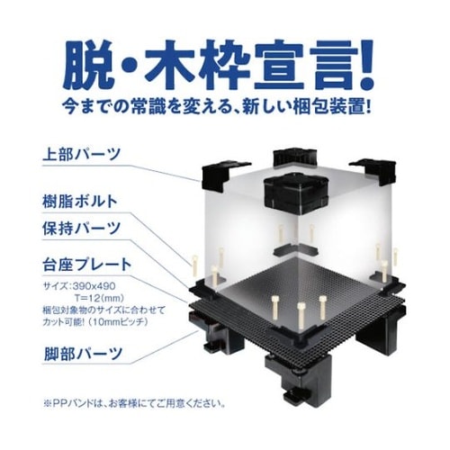 金型用樹脂梱包装置コーナーパッキング F