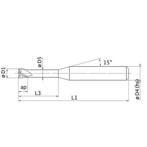 エムスターエンドミル MS4XL D04