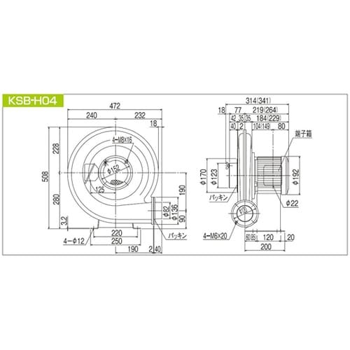 高効率電動送風機 KSB−H04−R31