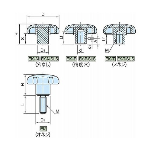 エンプラノブ EK メネジ EK80T−
