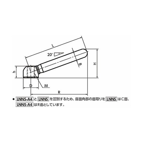 クランプナットレバー LNN・LNNS