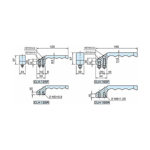 カンチレバーハンドル CLH 六角穴付ボ