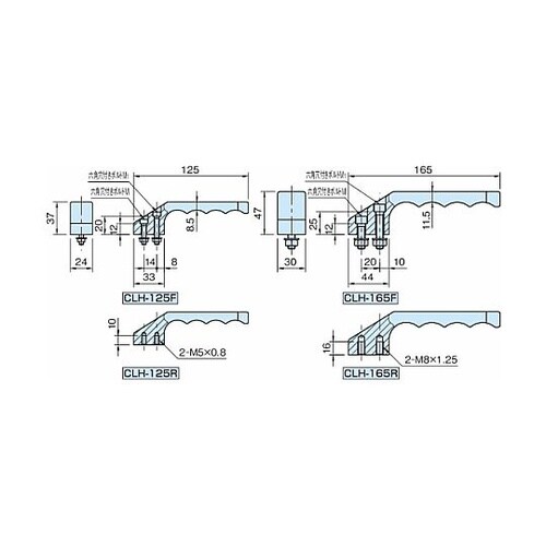 カンチレバーハンドル CLH 六角穴付ボ