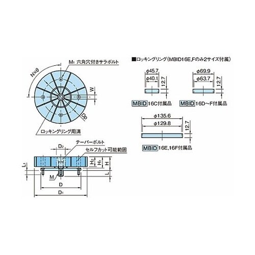 内径クランプ IDクランプ MBID φ