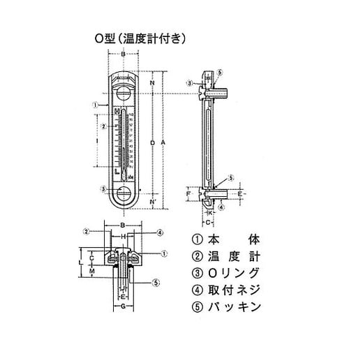 オイルゲージ オイルポット窓 O型(ネジ