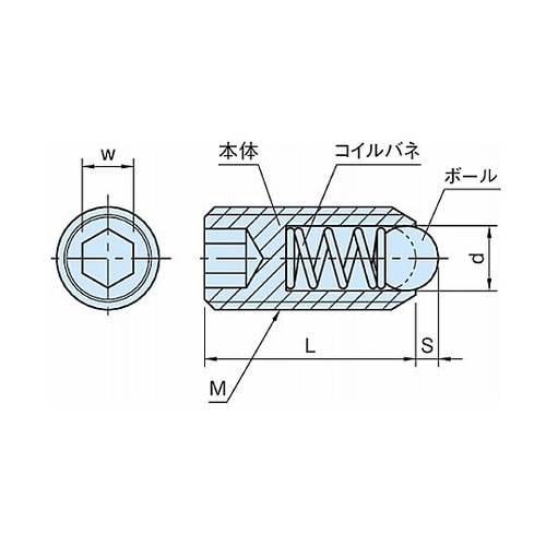 プランジャー 六角穴ボールプランジャー