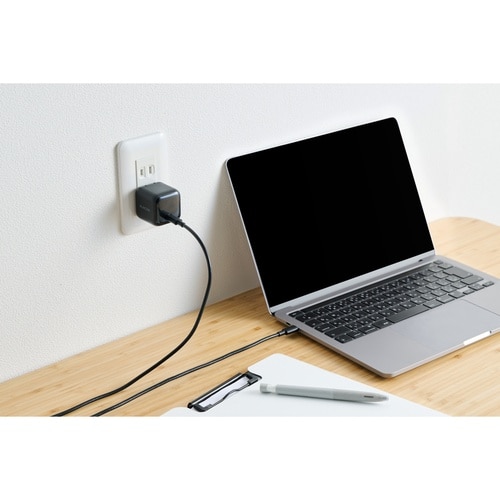 USB−C充電器 ケーブル付 65W ブラック