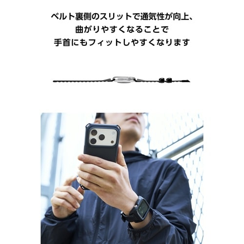 アップルウォッチU3バンド ゼロショック ブラック