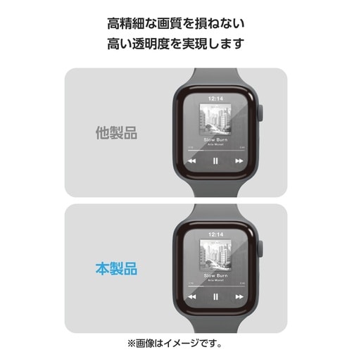 アップルウォッチSE44mmガラスフィルム 高透明