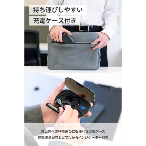 Bluetooth片耳ヘッドセット ENC 黒