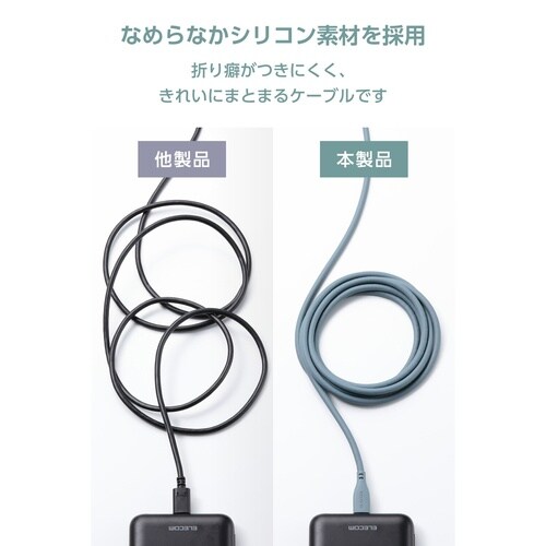 USB−Cケーブル PD100W 2m シリコン緑