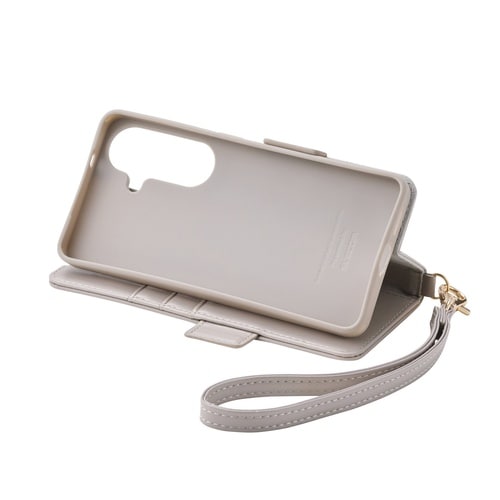 Galaxy S26 紐付手帳型ケース グレージュ