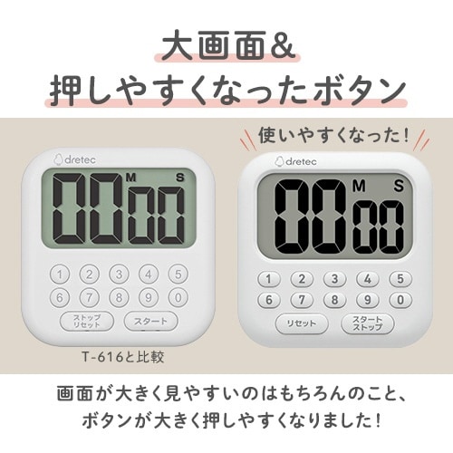 T−651 ハキ見えタイマー・テンキー ホワイト