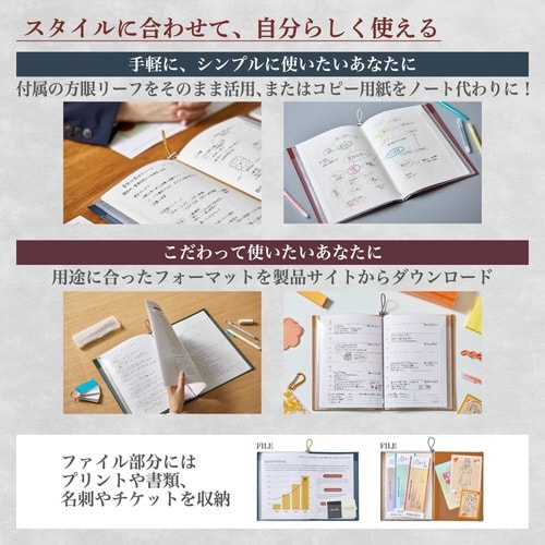 ファイリングノート A5 緑×5