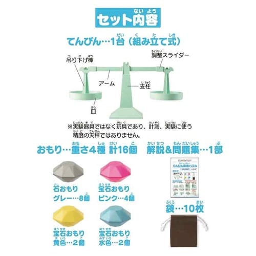 てんびん論理パズル×6