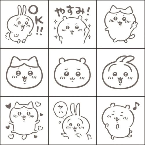 ちいかわ チェックスタンプ×3