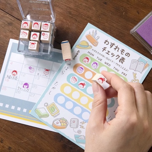 ちびまる子ちゃん チェックスタンプ×3