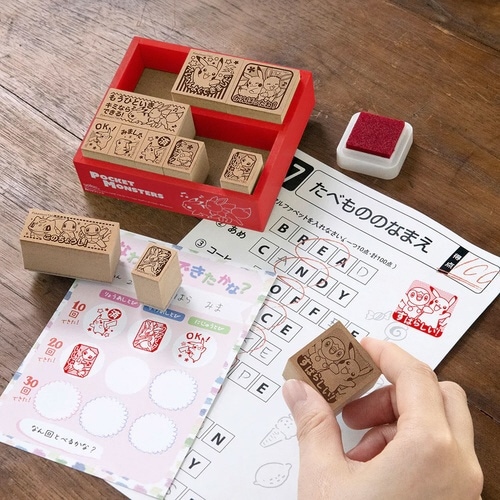 ポケットモンスター木製ごほうびスタンプ×3
