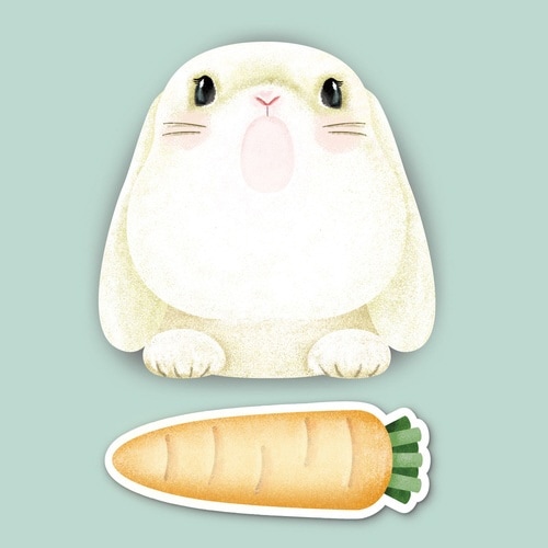 大口付箋(うさぎ)×10