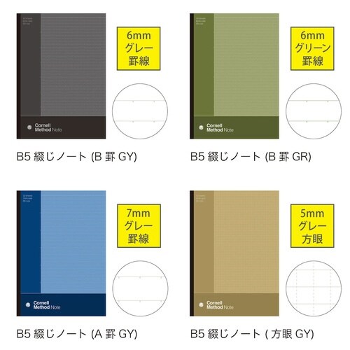 コーネルメソッドB5綴じノート(B罫)×10