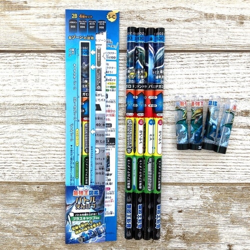 最強王図鑑バトル鉛筆&キャップ(2)×5
