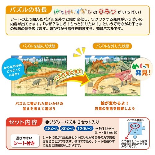 はっけんパズル(きょうりゅう)×3