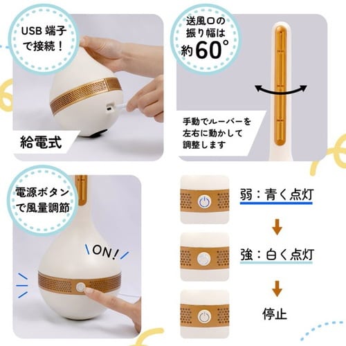 コロンとかわいい「たおれない扇風機」