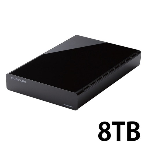 外付けHDD 8TB テレビ録画 USB3.2 黒