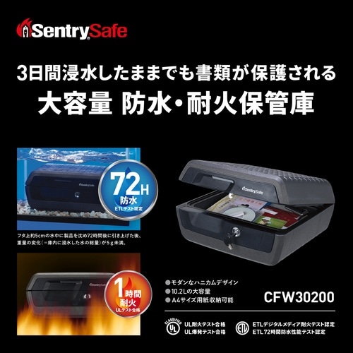 ポータブル1時間耐火・防水保管庫CFW30200