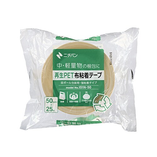 再生PET布粘着テープ No.151N 10巻