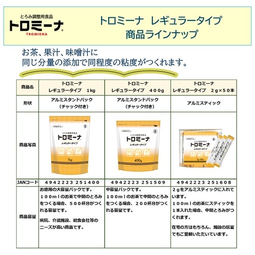 トロミーナ レギュラータイプ 400g 1ケース