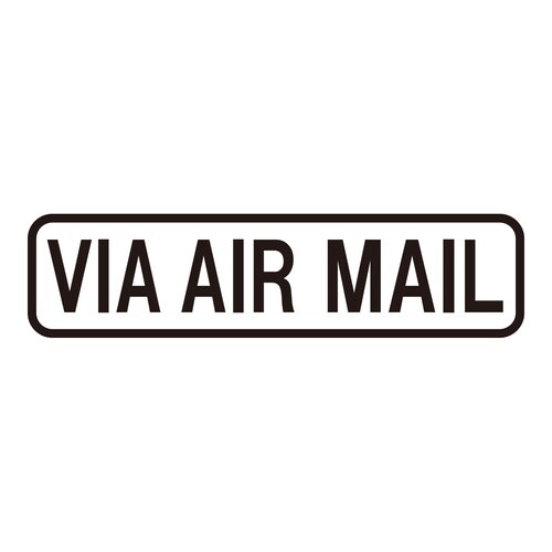 印鑑 ビジネスゴム印 VIA AIR MAIL