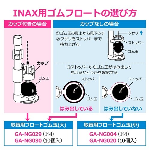 ロータンクゴムフロート(LIXIL・INAX用)