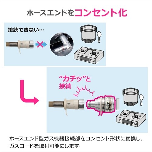 ガスコードタケノコ接続用(機器側)