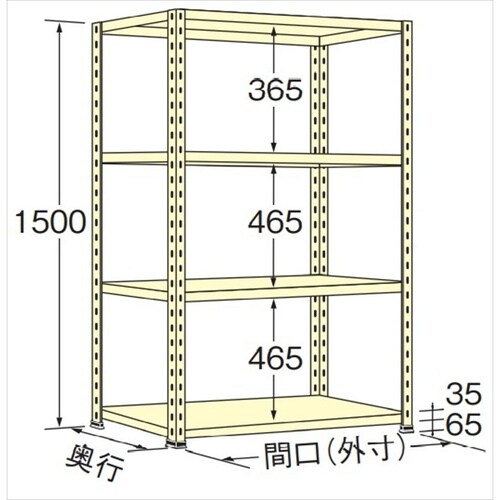 WO1518M04 軽量棚 100kgタイプ