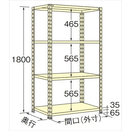 WO1818L04 軽量棚 100kgタイプ