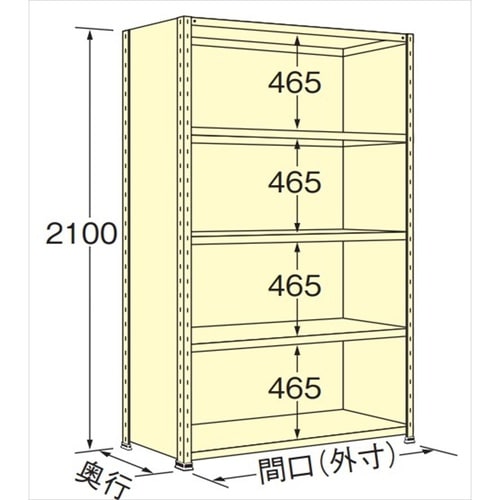 軽量棚 WP2118L05 3方パネル