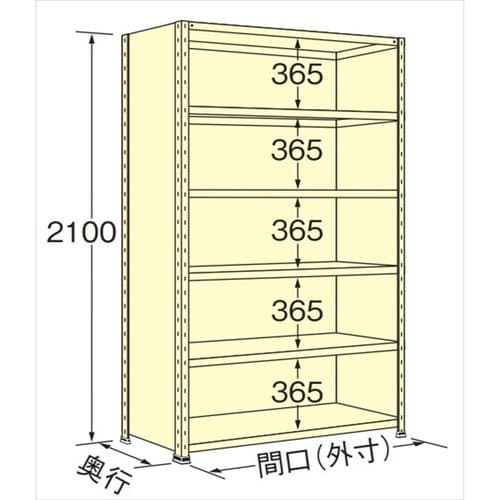 軽量棚 WP2118S06 3方パネル