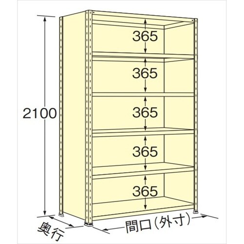 軽量棚 WP2109L06 3方パネル