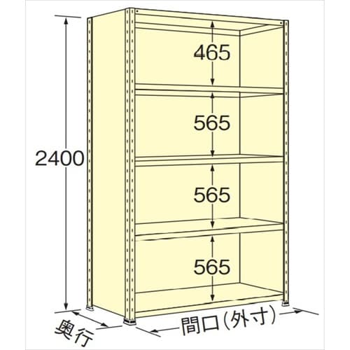 軽量棚 WP2415S05 3方パネル