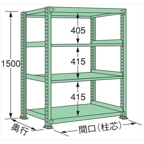 MS1515S04T 中量棚150kg (単体)